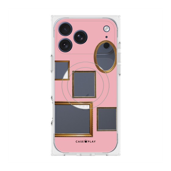 Premium Square Case with MagSafe［ Photo Frames - Pink ］