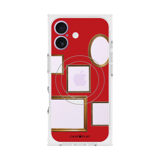 Premium Square Case with MagSafe［ Photo Frames - Red ］