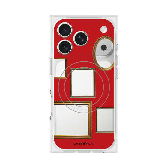 Premium Square Case with MagSafe［ Photo Frames - Red ］