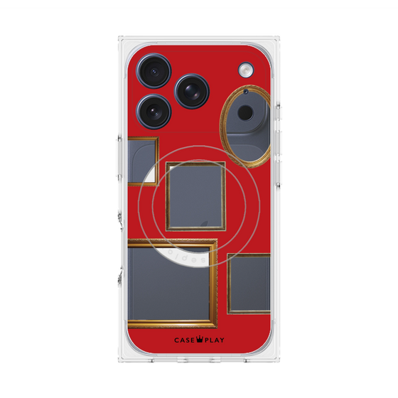 Premium Square Case with MagSafe［ Photo Frames - Red ］