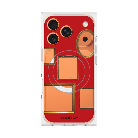 Premium Square Case with MagSafe［ Photo Frames - Red ］