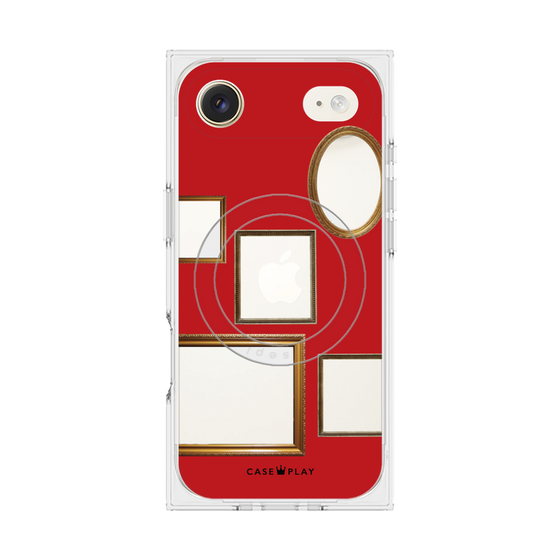 Premium Square Case with MagSafe［ Photo Frames - Red ］