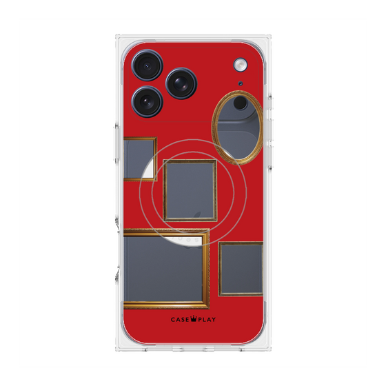 Premium Square Case with MagSafe［ Photo Frames - Red ］