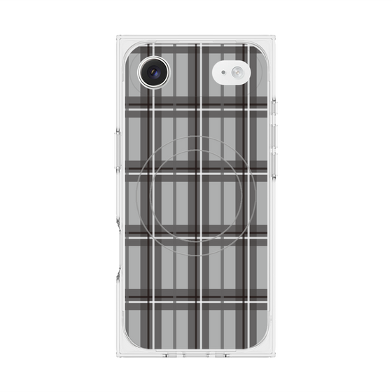 Premium Square Case with MagSafe［ Tartan Check - Gray ］