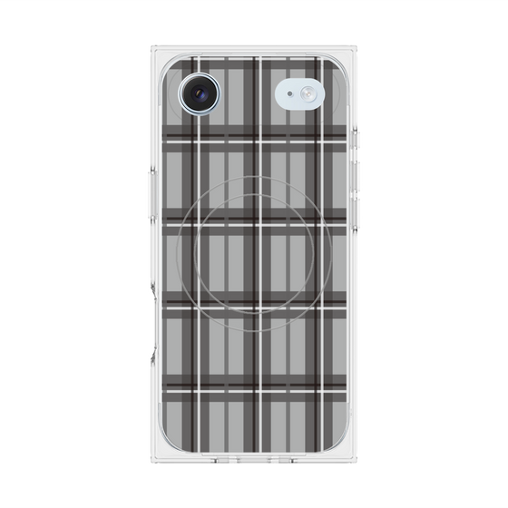Premium Square Case with MagSafe［ Tartan Check - Gray ］