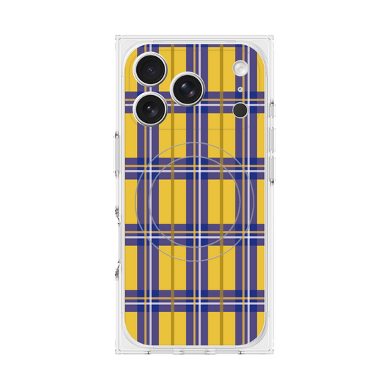 Premium Square Case with MagSafe［ Tartan Check - Yellow ］