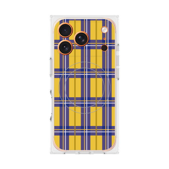 Premium Square Case with MagSafe［ Tartan Check - Yellow ］