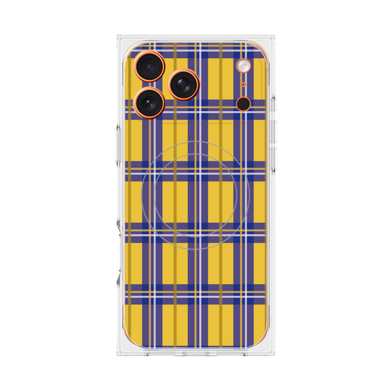 Premium Square Case with MagSafe［ Tartan Check - Yellow ］