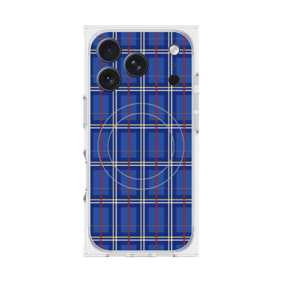 Premium Square Case with MagSafe［ Tartan Check - Blue ］