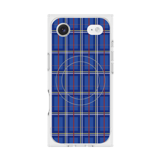 Premium Square Case with MagSafe［ Tartan Check - Blue ］
