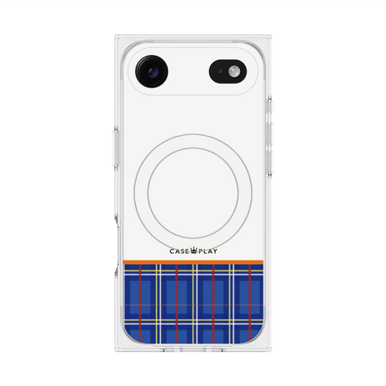 Premium Square Case with MagSafe［ CASEPLAY Tartan Check - Blue ］