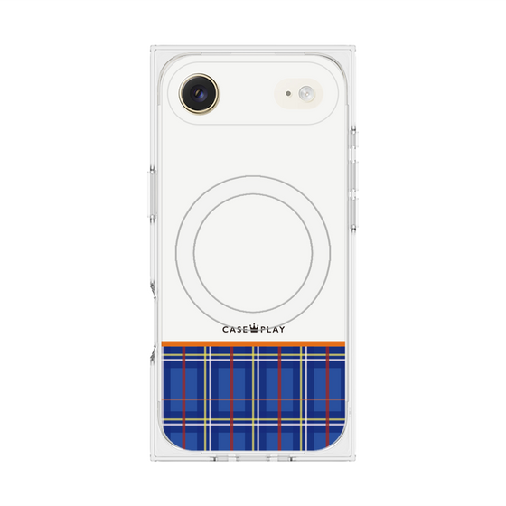Premium Square Case with MagSafe［ CASEPLAY Tartan Check - Blue ］