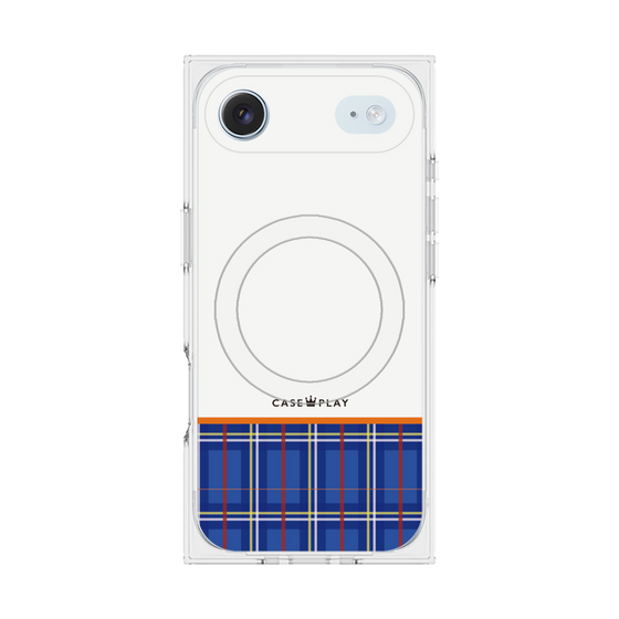 Premium Square Case with MagSafe［ CASEPLAY Tartan Check - Blue ］