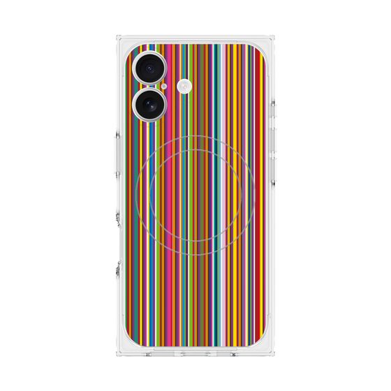 Premium Square Case with MagSafe［ Colorful Stripe ］