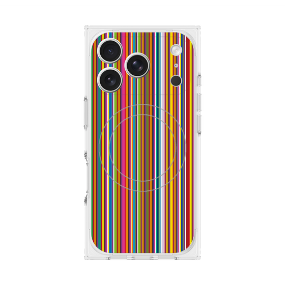 Premium Square Case with MagSafe［ Colorful Stripe ］