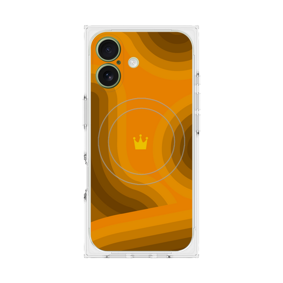 Premium Square Case with MagSafe［ CASEPLAY Winding Pattern - Orange ］