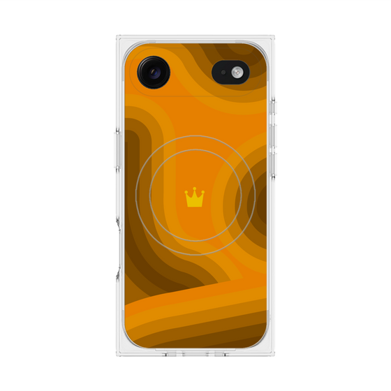 Premium Square Case with MagSafe［ CASEPLAY Winding Pattern - Orange ］