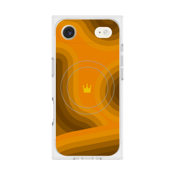 Premium Square Case with MagSafe［ CASEPLAY Winding Pattern - Orange ］