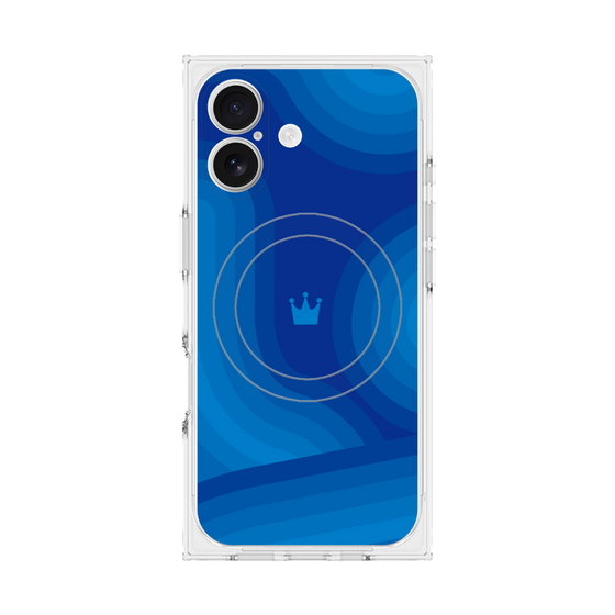 Premium Square Case with MagSafe［ CASEPLAY Winding Pattern - Blue ］