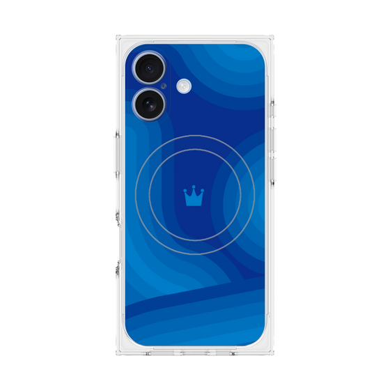 Premium Square Case with MagSafe［ CASEPLAY Winding Pattern - Blue ］