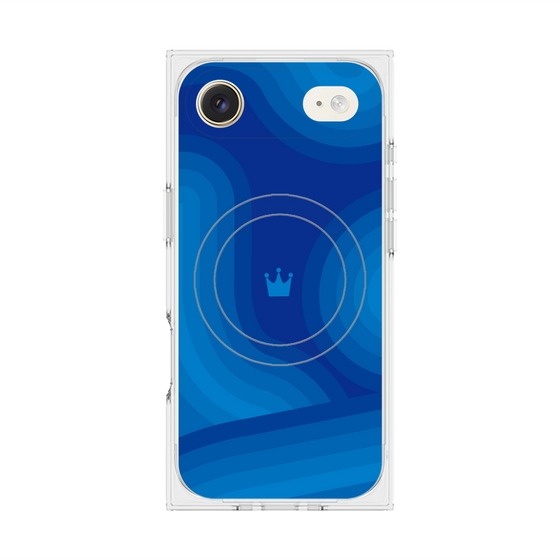 Premium Square Case with MagSafe［ CASEPLAY Winding Pattern - Blue ］