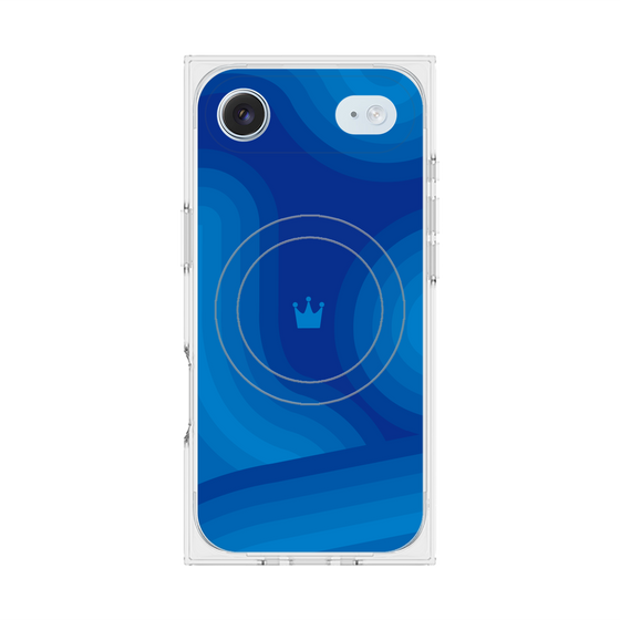 Premium Square Case with MagSafe［ CASEPLAY Winding Pattern - Blue ］