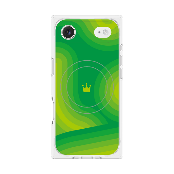 Premium Square Case with MagSafe［ CASEPLAY Winding Pattern - Green ］