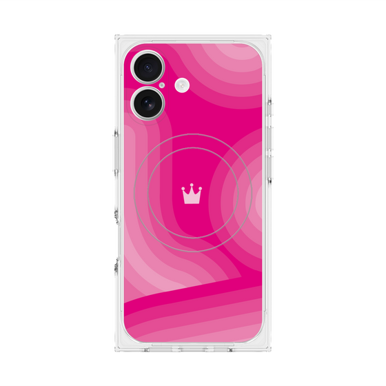 Premium Square Case with MagSafe［ CASEPLAY Winding Pattern - Pink ］