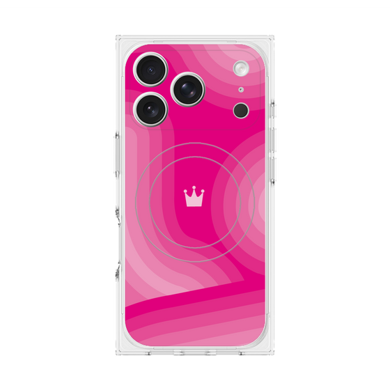 Premium Square Case with MagSafe［ CASEPLAY Winding Pattern - Pink ］