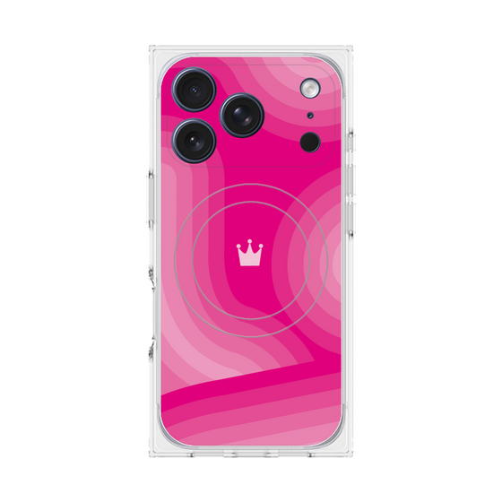 Premium Square Case with MagSafe［ CASEPLAY Winding Pattern - Pink ］