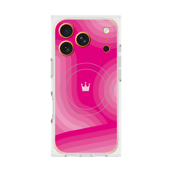 Premium Square Case with MagSafe［ CASEPLAY Winding Pattern - Pink ］