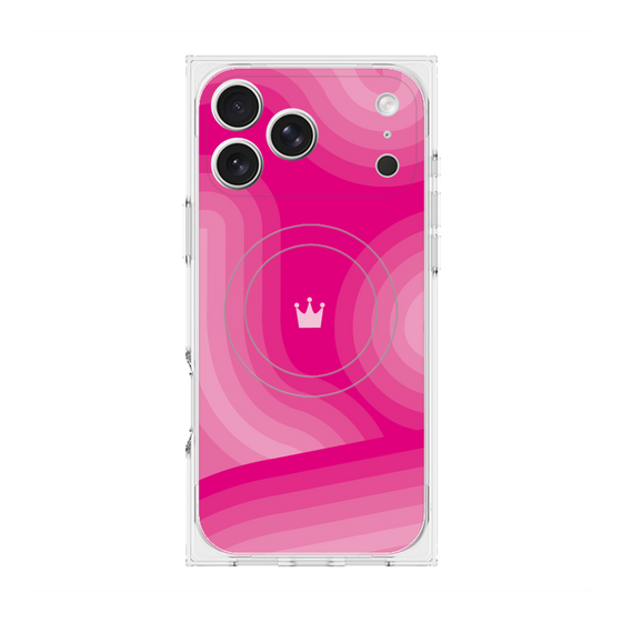 Premium Square Case with MagSafe［ CASEPLAY Winding Pattern - Pink ］