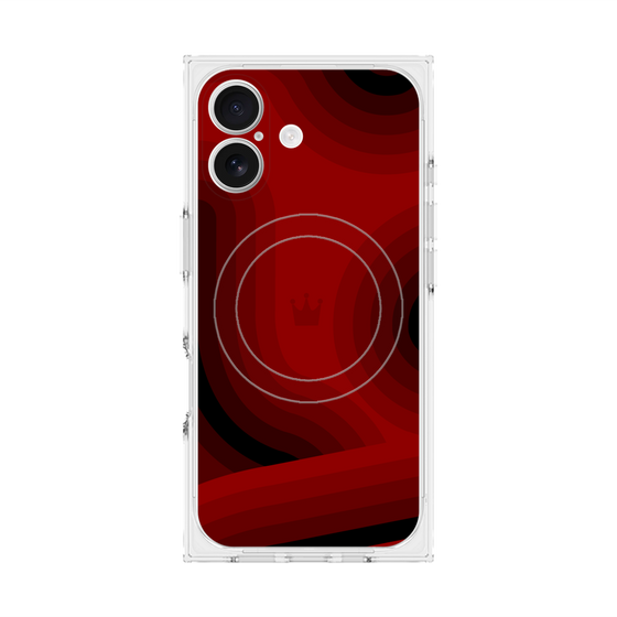 Premium Square Case with MagSafe［ CASEPLAY Winding Pattern - Red ］