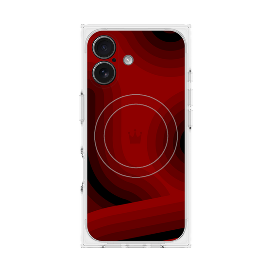 Premium Square Case with MagSafe［ CASEPLAY Winding Pattern - Red ］