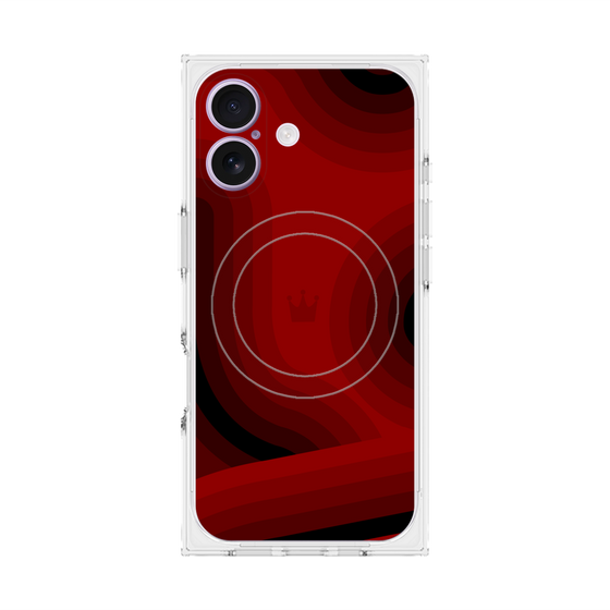 Premium Square Case with MagSafe［ CASEPLAY Winding Pattern - Red ］