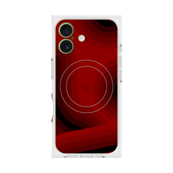 Premium Square Case with MagSafe［ CASEPLAY Winding Pattern - Red ］