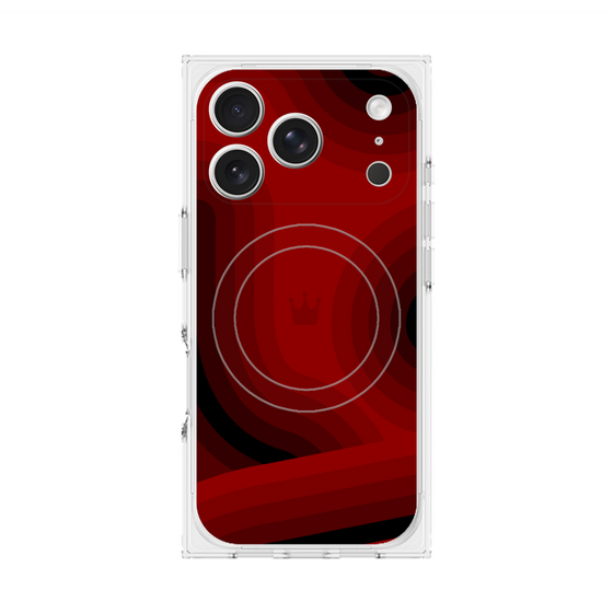 Premium Square Case with MagSafe［ CASEPLAY Winding Pattern - Red ］