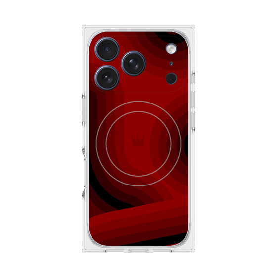 Premium Square Case with MagSafe［ CASEPLAY Winding Pattern - Red ］