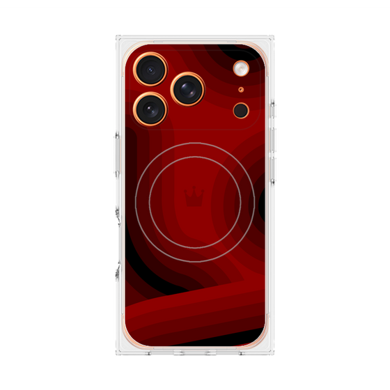 Premium Square Case with MagSafe［ CASEPLAY Winding Pattern - Red ］