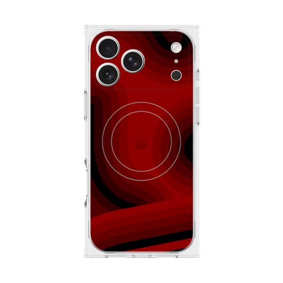 Premium Square Case with MagSafe［ CASEPLAY Winding Pattern - Red ］