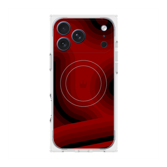 Premium Square Case with MagSafe［ CASEPLAY Winding Pattern - Red ］