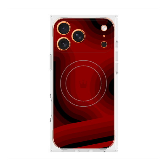 Premium Square Case with MagSafe［ CASEPLAY Winding Pattern - Red ］