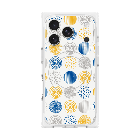 Premium Square Case with MagSafe［ Nordic Circle - Blue ］