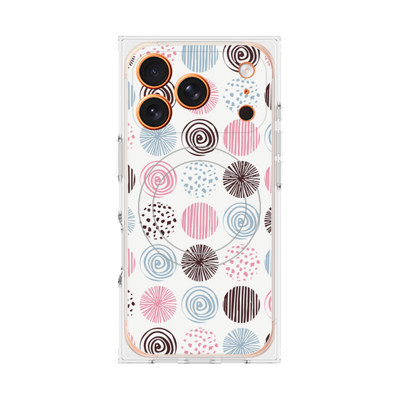 Premium Square Case with MagSafe［ Nordic Circle - Pink ］