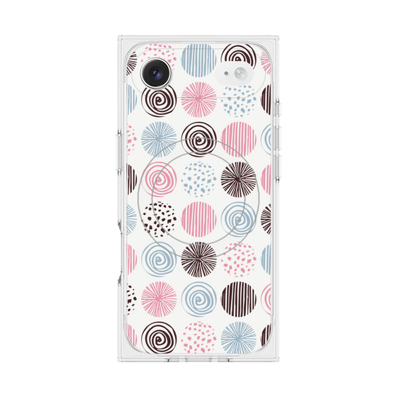 Premium Square Case with MagSafe［ Nordic Circle - Pink ］