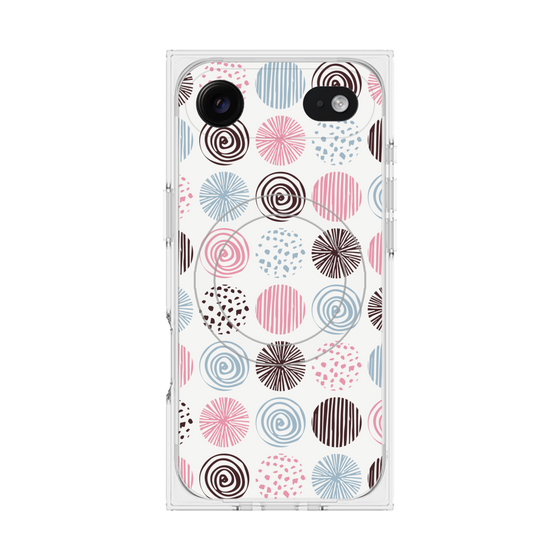 Premium Square Case with MagSafe［ Nordic Circle - Pink ］