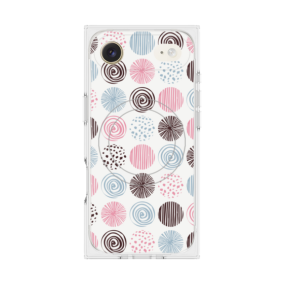 Premium Square Case with MagSafe［ Nordic Circle - Pink ］