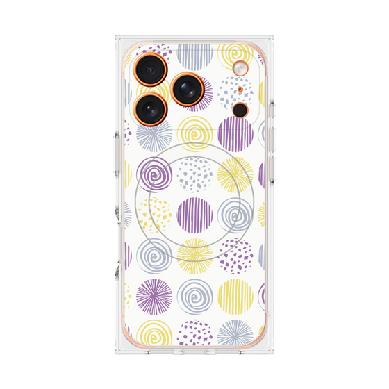 Premium Square Case with MagSafe［ Nordic Circle - Purple ］