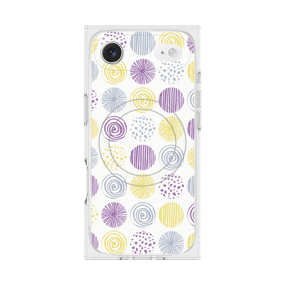 Premium Square Case with MagSafe［ Nordic Circle - Purple ］