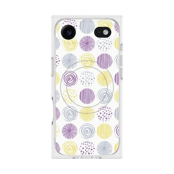 Premium Square Case with MagSafe［ Nordic Circle - Purple ］